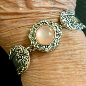 Carved Vintage Snap Button Bangle Bracelet
